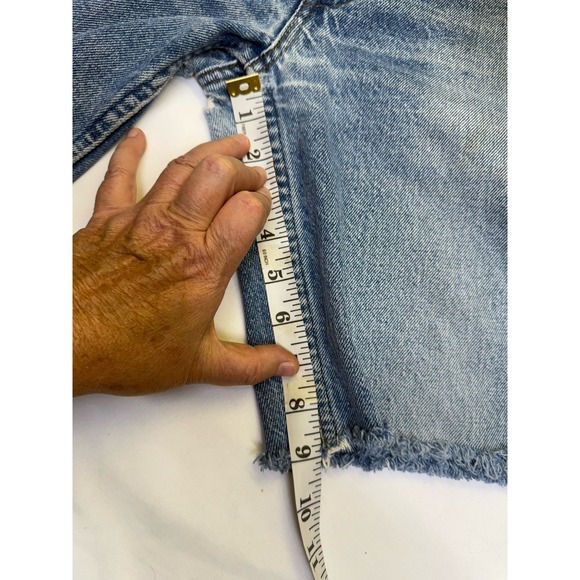 Vintage 1984 Orange Tab Levi's 575 Jorts Raw Hem Size 32 - Picture 9 of 12